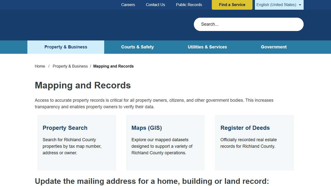 Mapping and Records | Richland County SC
