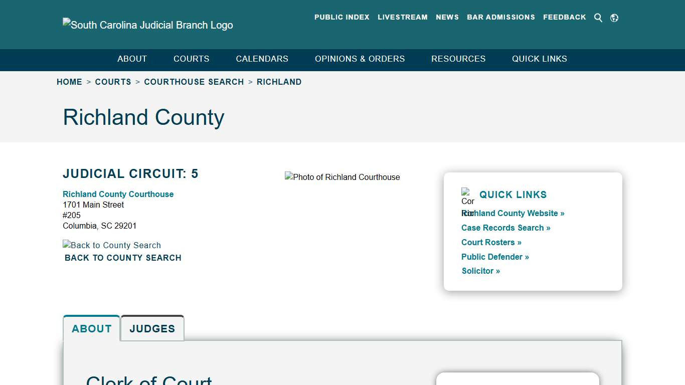Richland - South Carolina Judicial Branch