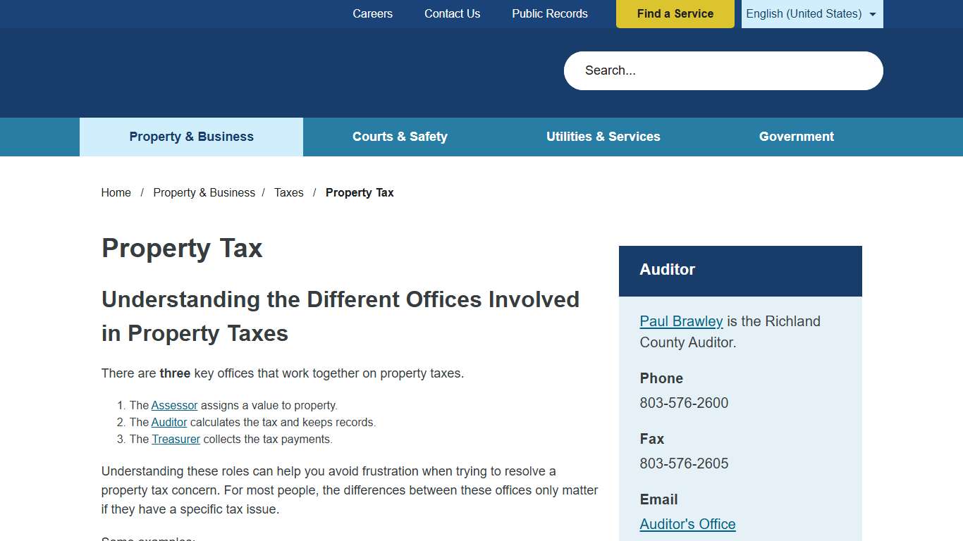 Property Tax | Richland County SC