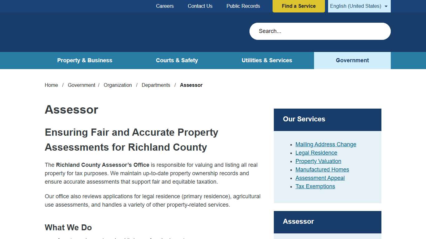 Assessor | Richland County SC